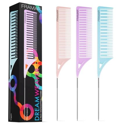 Framar Dreamweaver Set 3 Combs - Pastel Colors