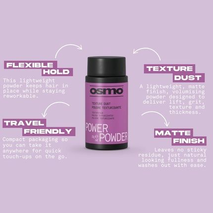 Osmo Power Powder Matte Texturising Dust For Volume, Lift, And Fuller Hair