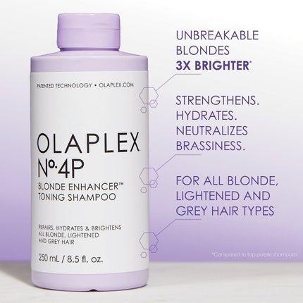 Olaplex No.4P Blonde Enhancer Toning Shampoo 250Ml - Image 3