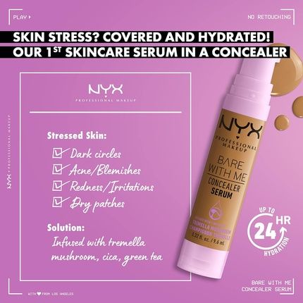 Nyx Professional Makeup Bare With Me Concealer Serum Natural Medium Coverage Deep 9.6Ml 13 Deep