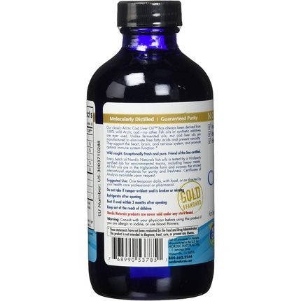 Nordic Naturals Arctic Cod Liver Oil 1060Mg Unflavored 237Ml - Image 3