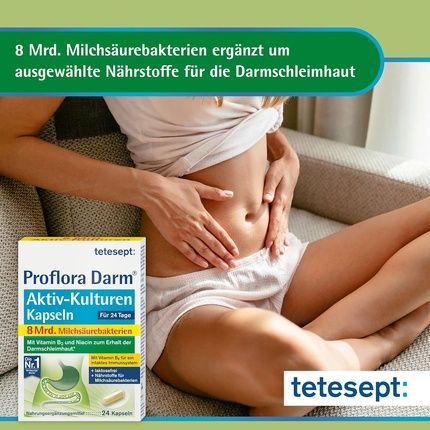 Tetesept Proflora Intestinal Active Cultures Capsules Dietary Supplement - Image 3