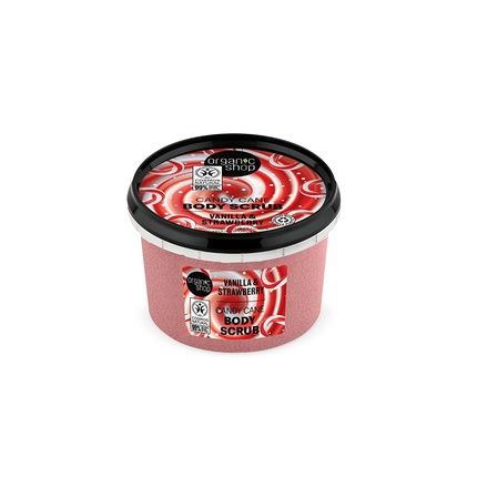 Natura Siberica Shop Candy Cane Body Scrub Vanilla And Strawberry 250Ml Red