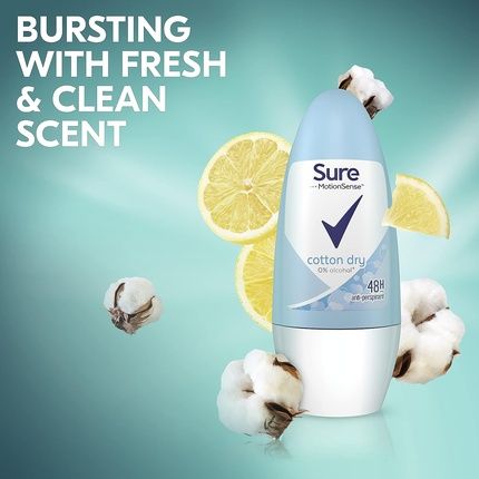 Sure Cotton Fresh Roll-On Deodorant 50Ml - Pack Of 6 - Image 3