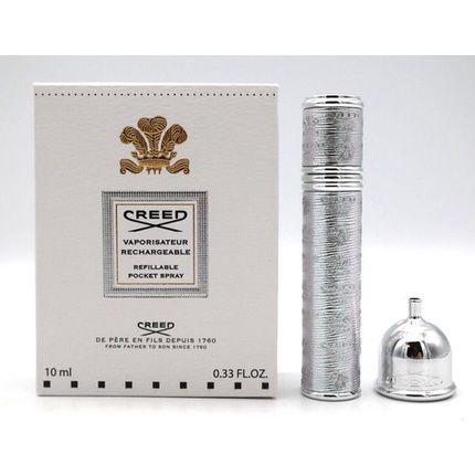 Creed Leather Atomizer Silver 10Ml 0.33Oz Authentic