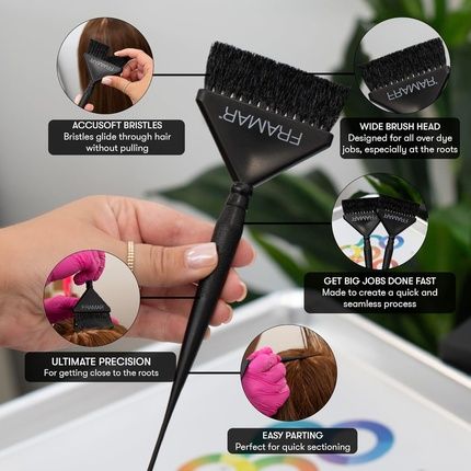 Framar Root Repair Hair Dye Brush Set Black