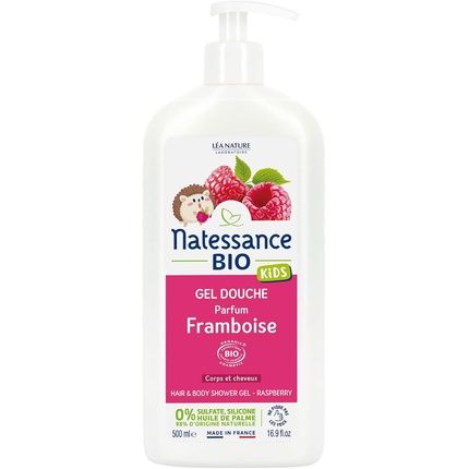 Natessance Raspberry Sulphate Free Organic Kids Care Shampoo