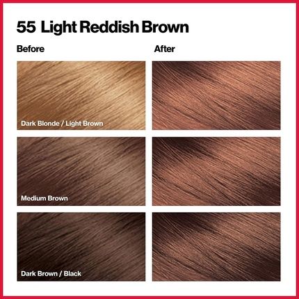 Revlon Colorsilk Permanent Hair Colour - 55 Light Reddish Brown 60Ml