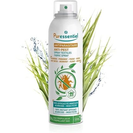 Puressentiel Anti-Pest Fabric Spray 150Ml - Eliminates Dust Mites - Effective On