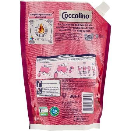 Coccolino Intense Care Concentrated Fabric Softener Tiare Flowers And Red Fruits Eco Pack Refill 26 Washes 600Ml - Image 3