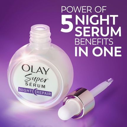 Olay Super Serum Night Repair 5-In-1 Benefits Hydrating Face Serum 30Ml