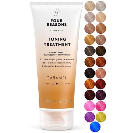 Four Reasons Color Mask Caramel Toning Treatment Color Depositing Conditioner 6.76 Fl Oz