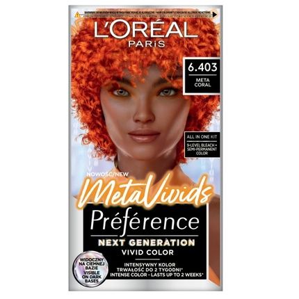 Loreal Preference Metavivids Hair Color 6403 Meta Coral