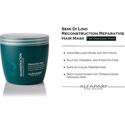 Alfaparf Milano Semi Di Lino Reconstruction Reparative Mask 500Ml - Image 3