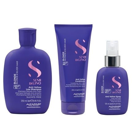 Alfaparf Milano Semi Di Lino Gift Set For Blonde And Silver Hair Anti-Yellow