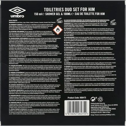 Umbro Energy Eau De Toilette And Body Wash 100Ml 150Ml 250Ml