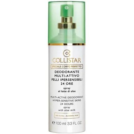 Collistar Perfect Body Deodorant Hyper Sensitive Spray 100Ml 24Hour Deodorant Spray For Sensitive Skin