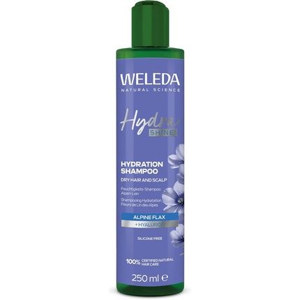 Weleda Hydra Shine Shampoo With Hyaluron And Alpine Flax For Hydration And Hair