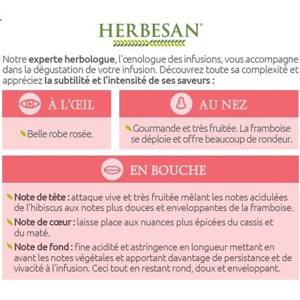 Herbesan Organic Weight Loss Mate Infusion Green Tea With Hibiscus, Mate, And Raspberry