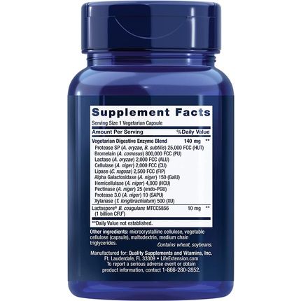 Enhanced Super Digestive Enzymes With Probiotics 60 Vegetarian Capsules