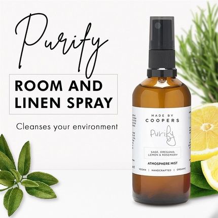 Made By Coopers Natural Room Spray With Essential Oils Of Sage, Oregano, Lemon, And Rosemary 100Ml