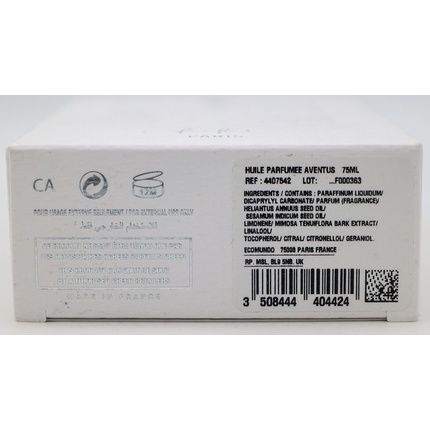 Creed Aventus Perfumed Oil 75Ml Batch F000363 Authentic And Fast From Finescents