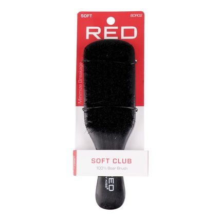 Red Kiss Professional 100 Boar Soft Club - A Premium Hair Brush For Smooth Styling