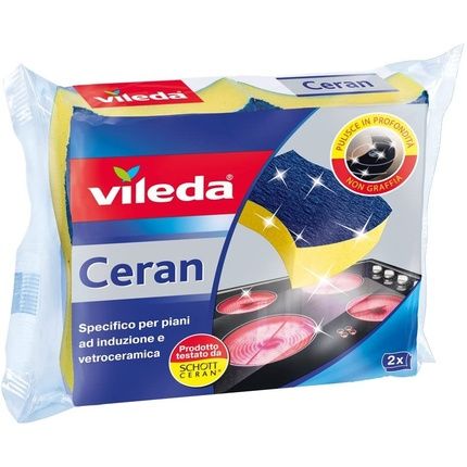 Vileda Ceran Sponge For Induction Cookers And Ceramic Surfaces, Pack Of 2
