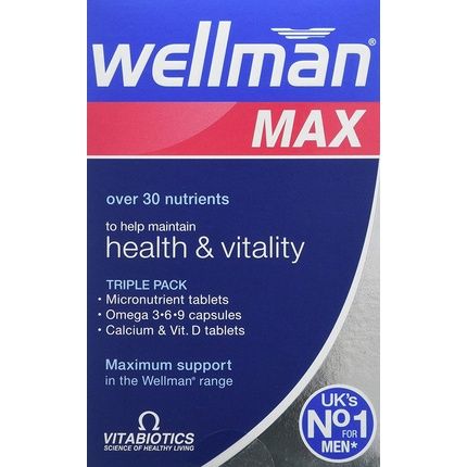 Vitabiotics Wellman Plus Omega 3 6 9 56 Capsules