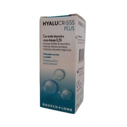 Bausch + Lomb Hyalucross Plus Eye Drops - 10 Milliliters