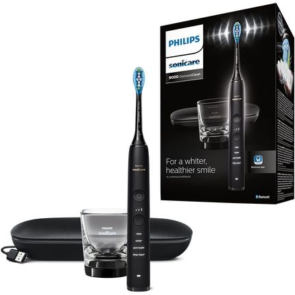 Philips Sonicare Diamondclean 9000 Electric Toothbrush With Usb Travel Case And Charging Glass Hx9911/09