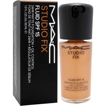 Mac Studio Fix Fluid Spf 15 24Hr Matte Foundation Plus Oil Control Nw40 For Women 1 Oz - Image 3