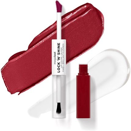 Wet 'N' Wild Megalast Lock N' Shine Dual-Ended Lip Color And Clear Gloss With Vitamin E And Jojoba Oil Enriched Formula Big Pout Energy Shade