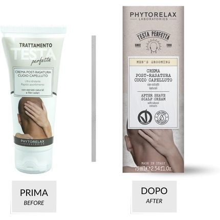 Phytorelax Laboratories Trattamento Testa Perfetta Uomo Post-Shave Scalp Cream 75Ml