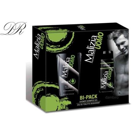Malizia Uomo Vetyver Deodorant And Shower Gel Gift Set 150Ml