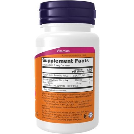 Now Foods Vitamin C 1000Mg With Rose Hips & Bioflavonoids