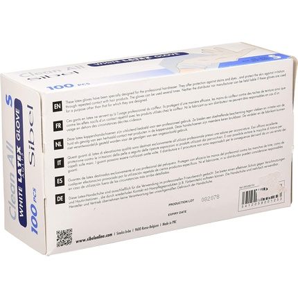 Sibel Clean All Latex Gloves Size S White Pack Of 100