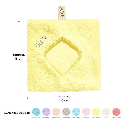Glov Makeup Remover Cloth Face Cleansing Cloth Hypoallergenic Microfiber Reusable Washable Baby Banana