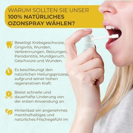 Ozono D'Or Oral Hygiene Spray With 100% Natural Ozonized Organic Oil - Vegan
