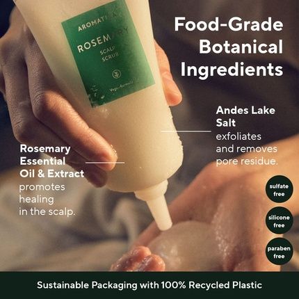 Aromatica Rosemary Scalp Scrub 5.82Oz 165G Sulfate-Free Silicone-Free Vegan With Salt Granules - Image 3