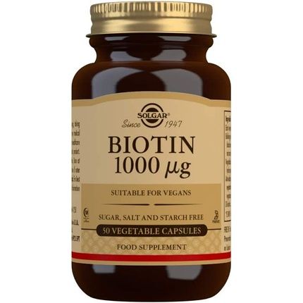 Solgar Biotin 1000mcg Vegetable Capsules 50 Count