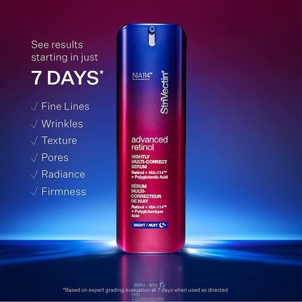 Strivectin Retinol Nightly Multi-Correct Serum Visibly Reducing Fines Lines And Wrinkles Restores Elasticity - Image 3