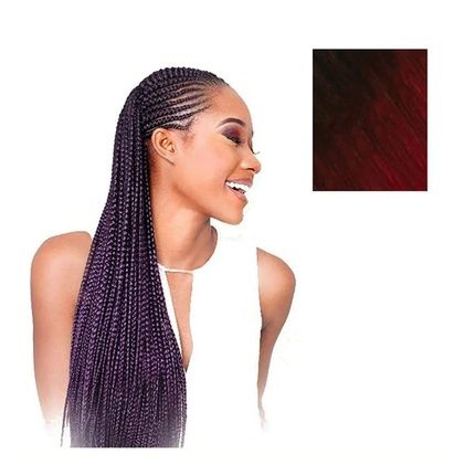 X-Pression Premium Original Ultra Braids - Bulk - Color: F1B/Bg (Black + Burgundy)