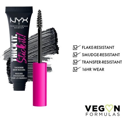 Nyx Professional Makeup  Tick It. Stick It! Brow Mascara - 08 Black 7Ml