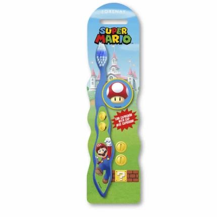 Lorenay Cartoon Super Mario Toothbrush With Cap