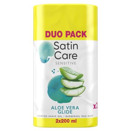 Gillette Satin Care Shaving Gel Aloe Vera - 2X200 Ml