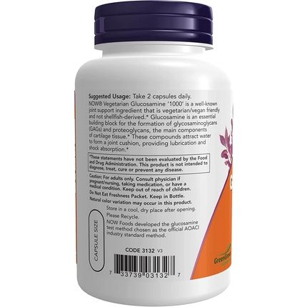 Now Foods Glucosamine Sulfate 750Mg 120 Capsules - Image 3