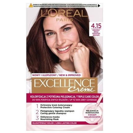 L'Oreal Excellence Creme Hair Color 4.15 Dark Brown