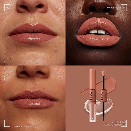 Nyx Professional Makeup High Pigment Long Lasting Lip Gloss Shine Loud 02 Goal Crusher - Image 3