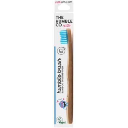 The Humble Co. Bamboo Kids Toothbrush Blue Ultra-Soft Bristles Dentist Approved - Image 3